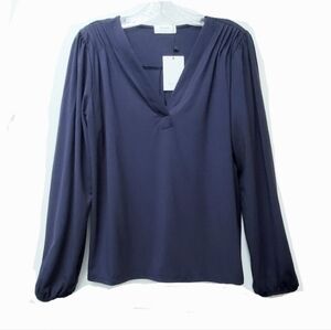 Sojourn Short Story Navy Modal Blend Long Sleeves Top Size LP Made In USA New